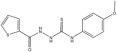 N-(4-methoxyphenyl)-2-(2-thienylcarbonyl)hydrazinecarbothioamide Struktur