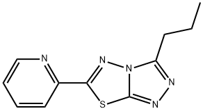 3-propyl-6-(2-pyridinyl)[1,2,4]triazolo[3,4-b][1,3,4]thiadiazole Struktur