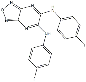 N~5~,N~6~-bis(4-iodophenyl)[1,2,5]oxadiazolo[3,4-b]pyrazine-5,6-diamine Struktur