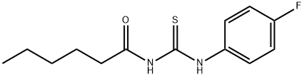 N-(4-fluorophenyl)-N'-hexanoylthiourea Struktur