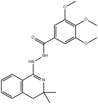 N'-(3,3-dimethyl-3,4-dihydro-1-isoquinolinyl)-3,4,5-trimethoxybenzohydrazide Struktur