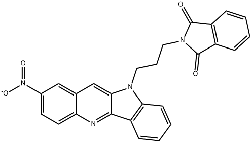 2-(3-{2-nitro-10H-indolo[3,2-b]quinolin-10-yl}propyl)-1H-isoindole-1,3(2H)-dione Struktur