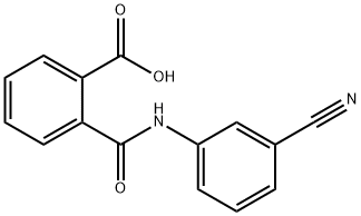 2-[(3-cyanoanilino)carbonyl]benzoic acid Struktur