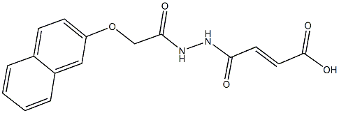 4-{2-[(2-naphthyloxy)acetyl]hydrazino}-4-oxo-2-butenoic acid Struktur