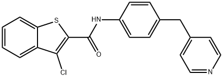 3-chloro-N-[4-(4-pyridinylmethyl)phenyl]-1-benzothiophene-2-carboxamide Struktur