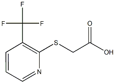 {[3-(trifluoromethyl)-2-pyridinyl]sulfanyl}acetic acid Struktur