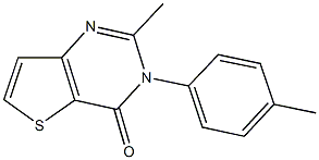 2-methyl-3-(4-methylphenyl)thieno[3,2-d]pyrimidin-4(3H)-one Struktur