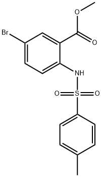 methyl 5-bromo-2-{[(4-methylphenyl)sulfonyl]amino}benzoate Struktur