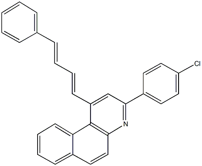 3-(4-chlorophenyl)-1-(4-phenyl-1,3-butadienyl)benzo[f]quinoline Struktur