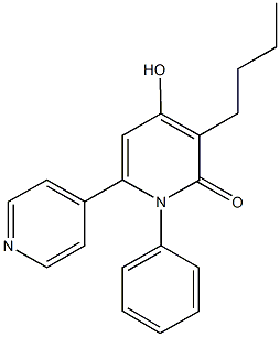 3-butyl-1-phenyl-4-hydroxy-2(1H)-4',6-bipyridin-2-one Struktur