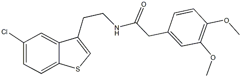 N-[2-(5-chloro-1-benzothien-3-yl)ethyl]-2-(3,4-dimethoxyphenyl)acetamide Struktur