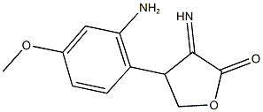 4-(2-amino-4-methoxyphenyl)-3-iminodihydro-2(3H)-furanone Struktur