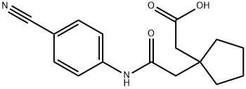 {1-[2-(4-cyanoanilino)-2-oxoethyl]cyclopentyl}acetic acid Struktur