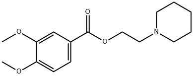 2-(1-piperidinyl)ethyl 3,4-dimethoxybenzoate Struktur