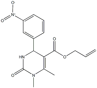 allyl 4-{3-nitrophenyl}-1,6-dimethyl-2-oxo-1,2,3,4-tetrahydropyrimidine-5-carboxylate Struktur