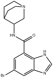 N-(1-azabicyclo[2.2.2]oct-3-yl)-6-bromo-1H-benzimidazole-4-carboxamide Struktur