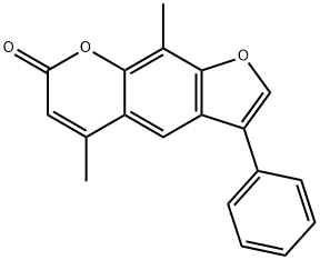 5,9-dimethyl-3-phenyl-7H-furo[3,2-g]chromen-7-one Struktur