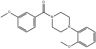 1-(3-methoxybenzoyl)-4-(2-methoxyphenyl)piperazine Struktur