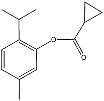 2-isopropyl-5-methylphenyl cyclopropanecarboxylate Struktur