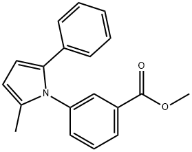 methyl 3-(2-methyl-5-phenyl-1H-pyrrol-1-yl)benzoate Struktur