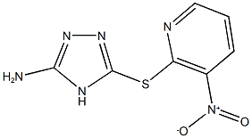 2-[(5-amino-4H-1,2,4-triazol-3-yl)sulfanyl]-3-nitropyridine Struktur