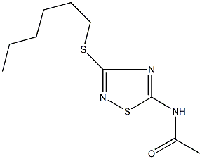 N-[3-(hexylsulfanyl)-1,2,4-thiadiazol-5-yl]acetamide Struktur