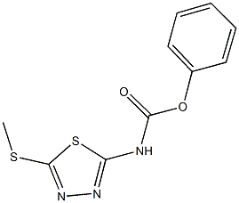 phenyl 5-(methylsulfanyl)-1,3,4-thiadiazol-2-ylcarbamate Struktur