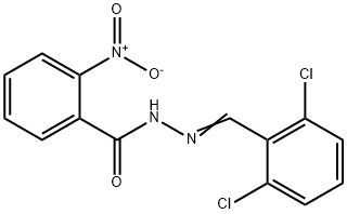 N'-(2,6-dichlorobenzylidene)-2-nitrobenzohydrazide Struktur