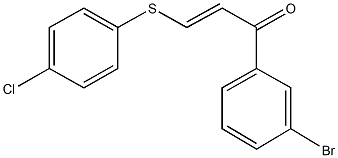 1-(3-bromophenyl)-3-[(4-chlorophenyl)sulfanyl]-2-propen-1-one Struktur