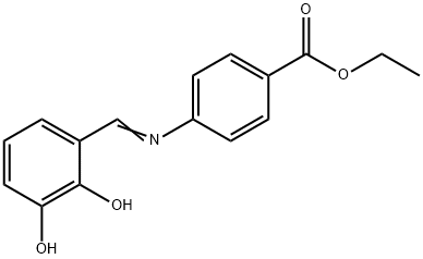 ethyl 4-[(2,3-dihydroxybenzylidene)amino]benzoate Struktur