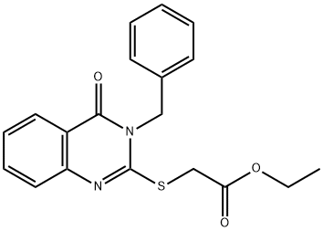 ethyl [(3-benzyl-4-oxo-3,4-dihydro-2-quinazolinyl)sulfanyl]acetate Struktur