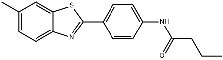 N-[4-(6-methyl-1,3-benzothiazol-2-yl)phenyl]butanamide Struktur