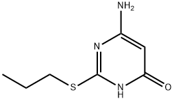 6-amino-2-(propylsulfanyl)-4-pyrimidinol Struktur