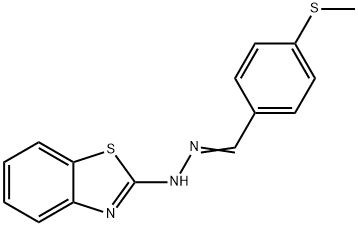 4-(methylsulfanyl)benzaldehyde 1,3-benzothiazol-2-ylhydrazone Struktur