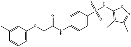 N-(4-{[(3,4-dimethyl-5-isoxazolyl)amino]sulfonyl}phenyl)-2-(3-methylphenoxy)acetamide Struktur