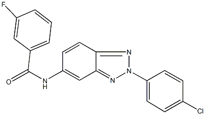 N-[2-(4-chlorophenyl)-2H-1,2,3-benzotriazol-5-yl]-3-fluorobenzamide Struktur