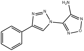 4-(4-phenyl-1H-1,2,3-triazol-1-yl)-1,2,5-oxadiazol-3-amine Struktur