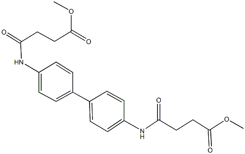 methyl 4-({4'-[(4-methoxy-4-oxobutanoyl)amino][1,1'-biphenyl]-4-yl}amino)-4-oxobutanoate Struktur