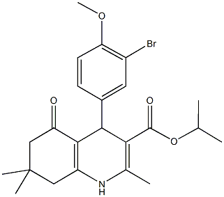 1-methylethyl 4-[3-bromo-4-(methyloxy)phenyl]-2,7,7-trimethyl-5-oxo-1,4,5,6,7,8-hexahydroquinoline-3-carboxylate Struktur