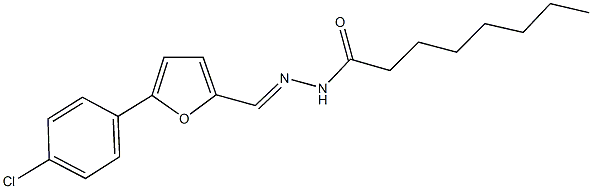 N'-{[5-(4-chlorophenyl)-2-furyl]methylene}octanohydrazide Struktur