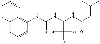 3-methyl-N-(2,2,2-trichloro-1-{[(8-quinolinylamino)carbothioyl]amino}ethyl)butanamide Struktur