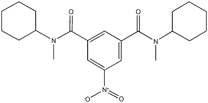 N~1~,N~3~-dicyclohexyl-5-nitro-N~1~,N~3~-dimethylisophthalamide Struktur