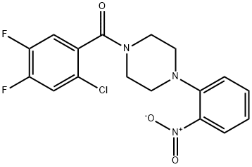 1-(2-chloro-4,5-difluorobenzoyl)-4-{2-nitrophenyl}piperazine Struktur