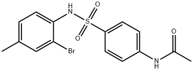 N-{4-[(2-bromo-4-methylanilino)sulfonyl]phenyl}acetamide Struktur