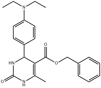 benzyl 4-[4-(diethylamino)phenyl]-6-methyl-2-oxo-1,2,3,4-tetrahydro-5-pyrimidinecarboxylate Struktur