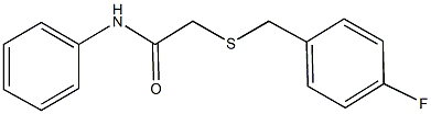 2-[(4-fluorobenzyl)sulfanyl]-N-phenylacetamide Struktur