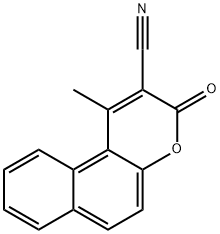 1-methyl-3-oxo-3H-benzo[f]chromene-2-carbonitrile Struktur