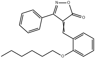 4-[2-(hexyloxy)benzylidene]-3-phenyl-5(4H)-isoxazolone Struktur