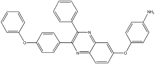 4-{[2-(4-phenoxyphenyl)-3-phenyl-6-quinoxalinyl]oxy}aniline Struktur