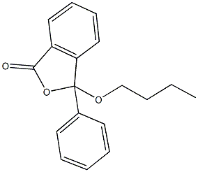 3-butoxy-3-phenyl-2-benzofuran-1(3H)-one Struktur